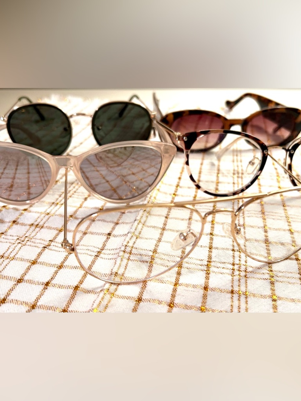 Mixed Bundle of Sunglasses & Clear Blue light Glasses for Screen Time - 5 Total